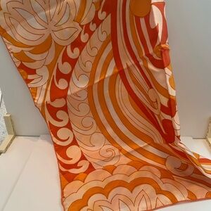 Vintage Square Scarf orange Graphics